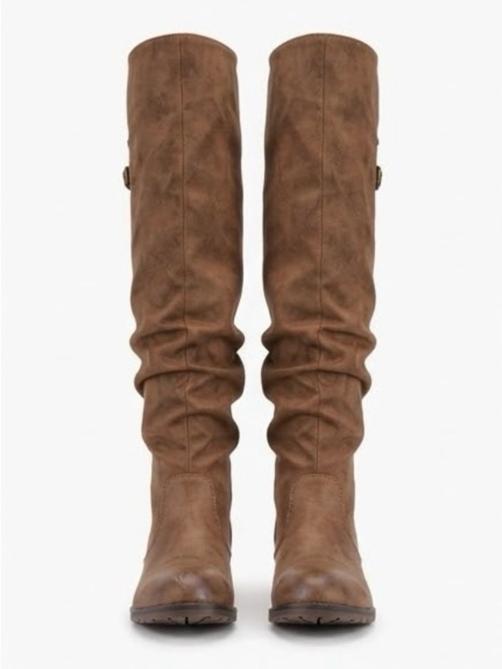Very Volatile Brown Slouch Over-The-Knee Back-Lace Boots (Size 9M)